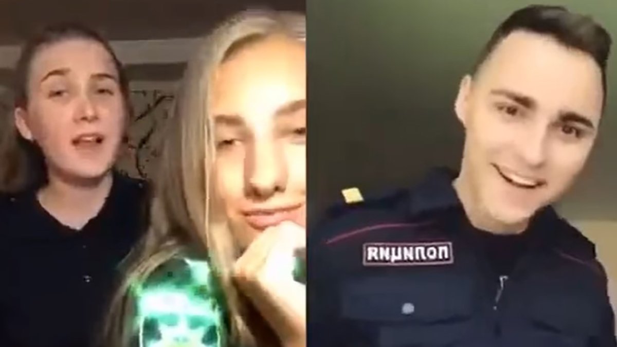 Українські курсантки з Харкова втрапили у черговий скандал, опублікувавши відео з російським поліцейським